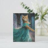 愛らしい踊り猫 ポストカード (スタンド正面)