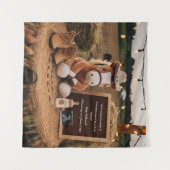 愛らしい農場をテーマにした妊娠の発表 タペストリー (正面(横))