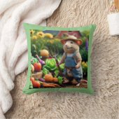 愛らしい農家マウスインガーデン装飾用クッション クッション (ブランケット)