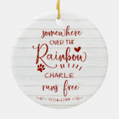 愛らしい農村風の家のペット追悼 セラミックオーナメント (裏面)