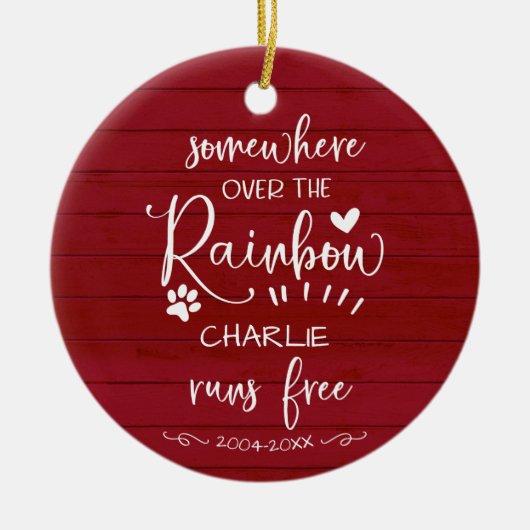 愛らしい農村風の家のペット追悼 セラミックオーナメント (正面)