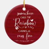 愛らしい農村風の家の犬または猫のペット追悼 セラミックオーナメント (裏面)