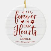 愛らしい農村風ペット追悼記念 セラミックオーナメント (裏面)