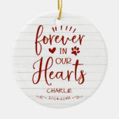 愛らしい農村風ペット追悼 セラミックオーナメント (正面)