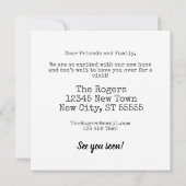 愛らしい近所の新しい住所のお知らせ 案内状 (裏面)