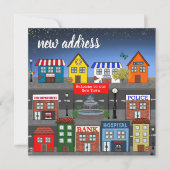 愛らしい近所の新しい住所のお知らせ 案内状 (正面)