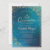 愛らしい金ゴールドティアラ,ダイアモンズキンセアニラ 招待状 (正面)