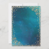 愛らしい金ゴールドティアラ,ダイアモンズキンセアニラ 招待状 (裏面)