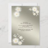 愛らしい金ゴールドドレスパールフローラsweet sixteen 招待状 (裏面)