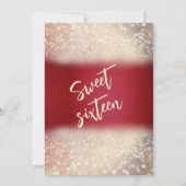 愛らしい金ゴールドドレ魅力的スの輝きグラデーション 招待状 (裏面)