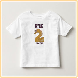 愛らしい金ゴールド&ダークパープル私は2幼児T市 トドラーTシャツ