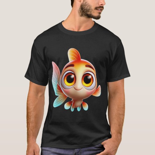 愛らしい金魚 Tシャツ (正面)