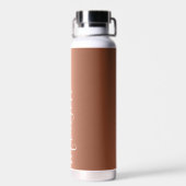 愛らしい銅の背景と名前 ウォーターボトル (背面)