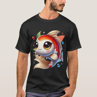 愛らしい錦鯉 Tシャツ