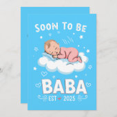 愛らしい間に馬場になる – 妊娠の発表 シーズンカード (正面/裏面)