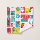 愛らしい降臨カレンダークリスマス バスタオルセット (ウォッシュタオル)