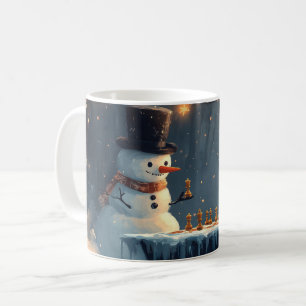 愛らしい雪だるまとペ遊ンギン コーヒーマグカップ