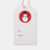 愛らしい雪だるまイン・スノー ギフトタグ (裏面)