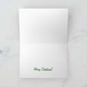 愛らしい雪だるまカップルのクリスマスカード カード (内部)