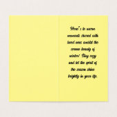 愛らしい雪だるまクリスマスカード (内部フラット)