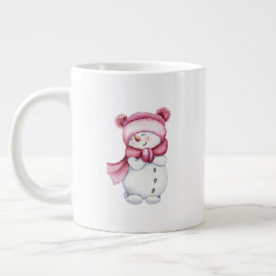 愛らしい雪だるまマグ ジャンボコーヒーマグカップ