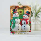 愛らしい雪だるま 招待状 (スタンド正面)