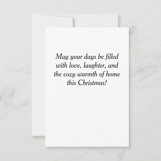 愛らしい雪だるま 招待状 (裏面)