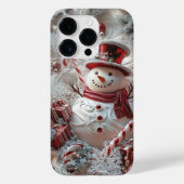 愛らしい雪だるまIphoneケースクリスマスギフト Case-Mate iPhoneケース (裏面)