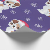 愛らしい雪片テーマ ラッピングペーパー (角)