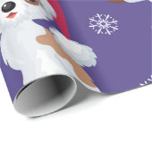 愛らしい雪片テーマ ラッピングペーパー (ロールコーナー)