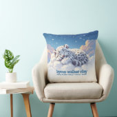 愛らしい雪豹が雲の上で眠るネイタル クッション (椅子)