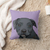 愛らしい青いステフィー(薄紫) クッション (ブランケット)