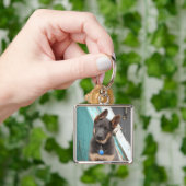 愛らしい青いドイツの羊飼いの子犬 キーホルダー (手)