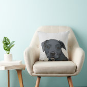 愛らしい青いホワリ（薄い灰色） クッション (椅子)