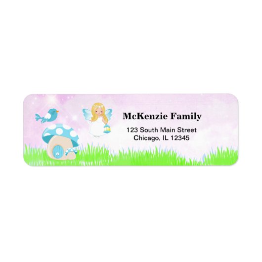 愛らしい青い妖精 ラベル (正面)