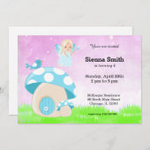 愛らしい青い妖精 招待状 (正面/裏面)