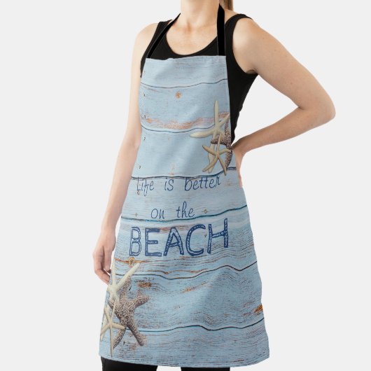 愛らしい青い木のテクスチャ、ヒトデ エプロン (インサイチュ)