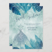 愛らしい青い熱帯離れ《写真》ぼけ味甘い16 招待状 (正面/裏面)