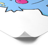 愛らしい青い舌のチョムパーモンスター ポスター (角)