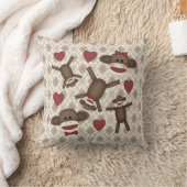 愛らしい靴下モンキーホームデコールアイテム クッション (ブランケット)