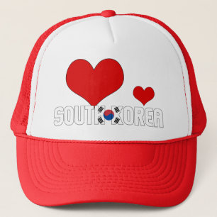 愛らしい韓国国旗のハート愛国心 キャップ