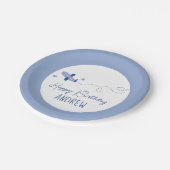 愛らしい飛行機どのようにタイムフライ最初の誕生日 ペーパープレート (アングル)