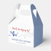 愛らしい飛行機どのようにタイムフライ誕生日パーティー フェイバーボックス (裏面サイド)