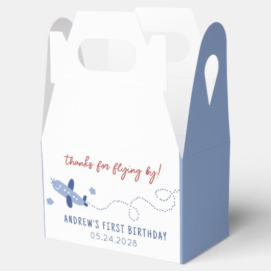 愛らしい飛行機どのようにタイムフライ誕生日パーティー フェイバーボックス (オープン)