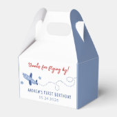 愛らしい飛行機どのようにタイムフライ誕生日パーティー フェイバーボックス (正面サイド)