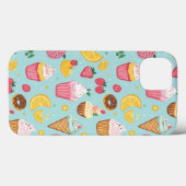 愛らしい食品アイテムイラストレーションパターン Case-Mate iPhoneケース (裏面 (横))