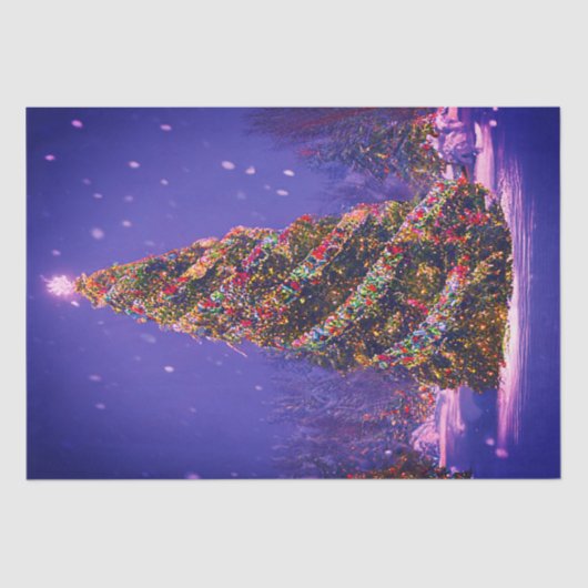 愛らしい飾クリスマスツリーの切り離し 薄葉紙 (正面)