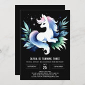 愛らしい馬の誕生日 招待状 (正面/裏面)