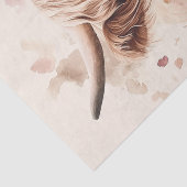 愛らしい高地の牛の子牛とママのデコパージュ 薄葉紙 (詳細)