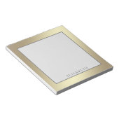 愛らしい高級金ゴールドモダンパーソナライズされた ノートパッド (アングル)